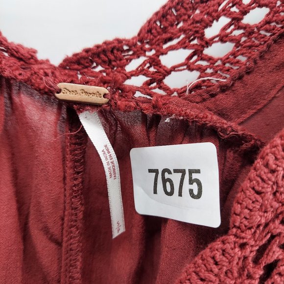 FREE PEOPLE BOHO TIER DRESS BALLON SLEEVE SIZE SMALL - Picture 2 of 14